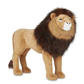 Гігантський плюшевий лев  71х81 см реалістична м'яка іграшка  ТМ Melіssa & Doug MD30418
