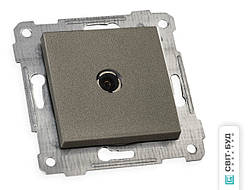 Механізм розетки телевізійної, TV, кінцева RITA, Mutlusan, "графіт"