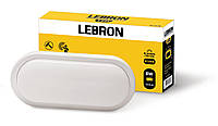 LED светильник Lebron L-WLO-S, 8W, овал, 4100K, 720Lm, IP54, СВЧ датчик движения