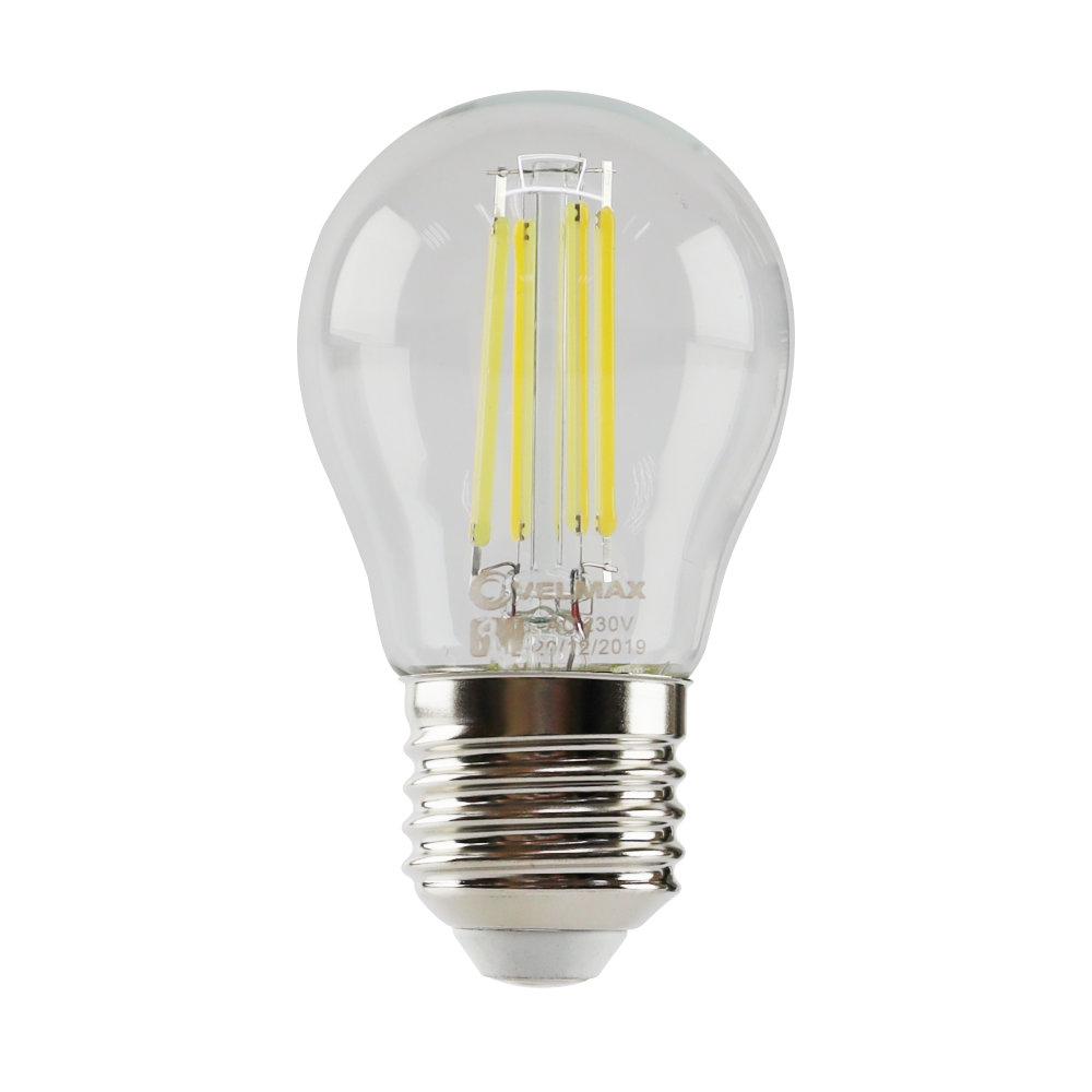 LED лампа VELMAX V-Filament-G45, 6W, E27, 4100K, 630Lm, фото 1