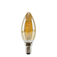 LED лампа VELMAX V-Filament-Amber-C37, 6W, E14, 2500K, 600Lm
