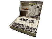 Набор полотенец Maison D'or Queen Ecru-Brown махровые 30-50 см,50-100 см,85-150 см кремовые