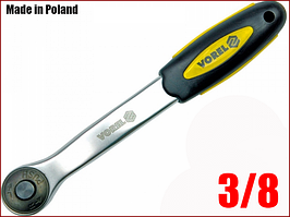 Ключ тріскачка для головок 3/8 Vorel 53572