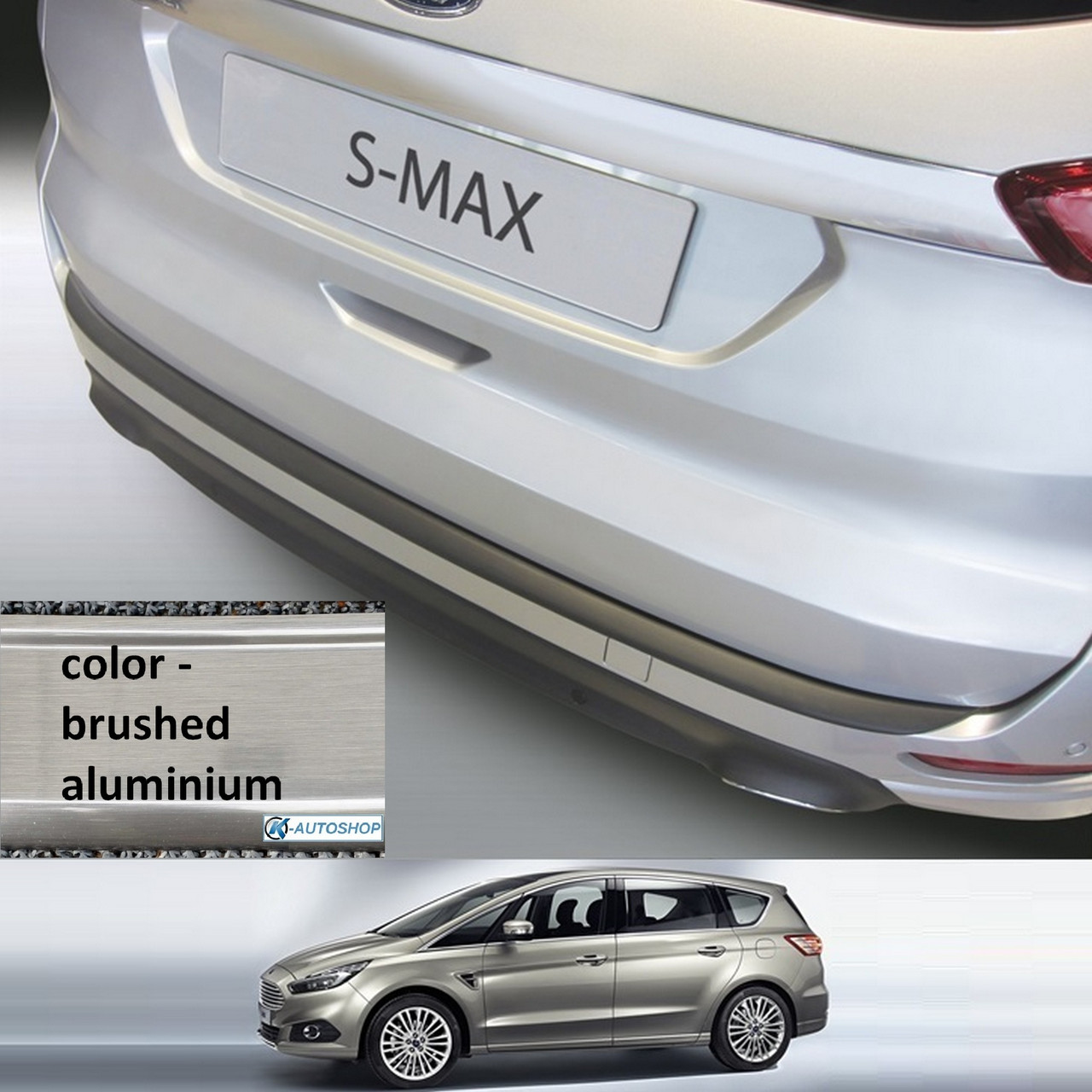 Пластикова захисна накладка на задній бампер для Ford S-Max Mk2 2015-2019