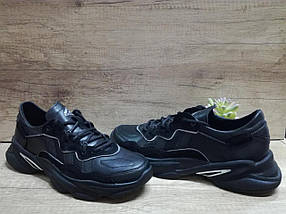 Чорні чоловічі кросівки з натуральної шкіри ТМ EXTREM 2007/190 Харків, фото 2