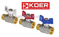 Кран латунный шаровый Koer 1/2” KR.218 ГШБ (Чехия)