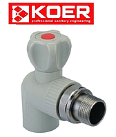 Кран радиаторный угловой KOER K0157.PRO - 20x1/2 PPR (Чехия)