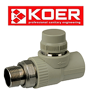 Кран термостатический прямой KOER K0151.PRO - 20x1/2 PPR (Чехия)