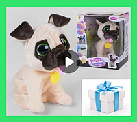 Мягкий интерактивный щенок, умный питомец JD-R9902 (Белый),игрушка для детей