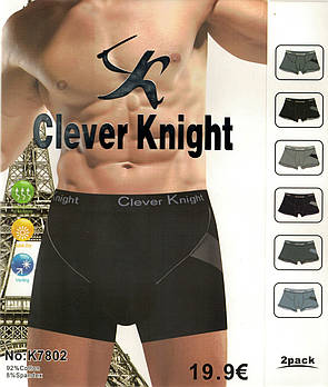 Труси чоловічі боксери бавовна Clever Knight, розміри XL-4XL, 7802