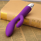 Подвійний вібратор комбінований, клиторально вагінальний стимулятор, еротичні подарунки для жінок, фото 6