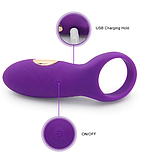 Вібро кільце з шипами, насадка з вібрацією на член, інтимні іграшки стимулятори, фото 6