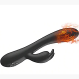 Подвійний вібратор з підігрівом, стимулятор для клітора і піхви, інтимні іграшки для жінок, фото 2