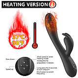 Подвійний вібратор з підігрівом, стимулятор для клітора і піхви, інтимні іграшки для жінок, фото 3