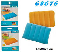 Надувная подушка Intex 68676 2 цвета, 43х28х9 см