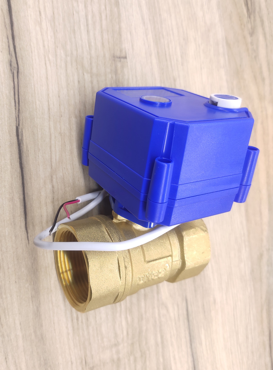 Кран кульовий з електроприводом CWX CR04 DN32 9 — 24 В і з ручним керуванням, фото 1