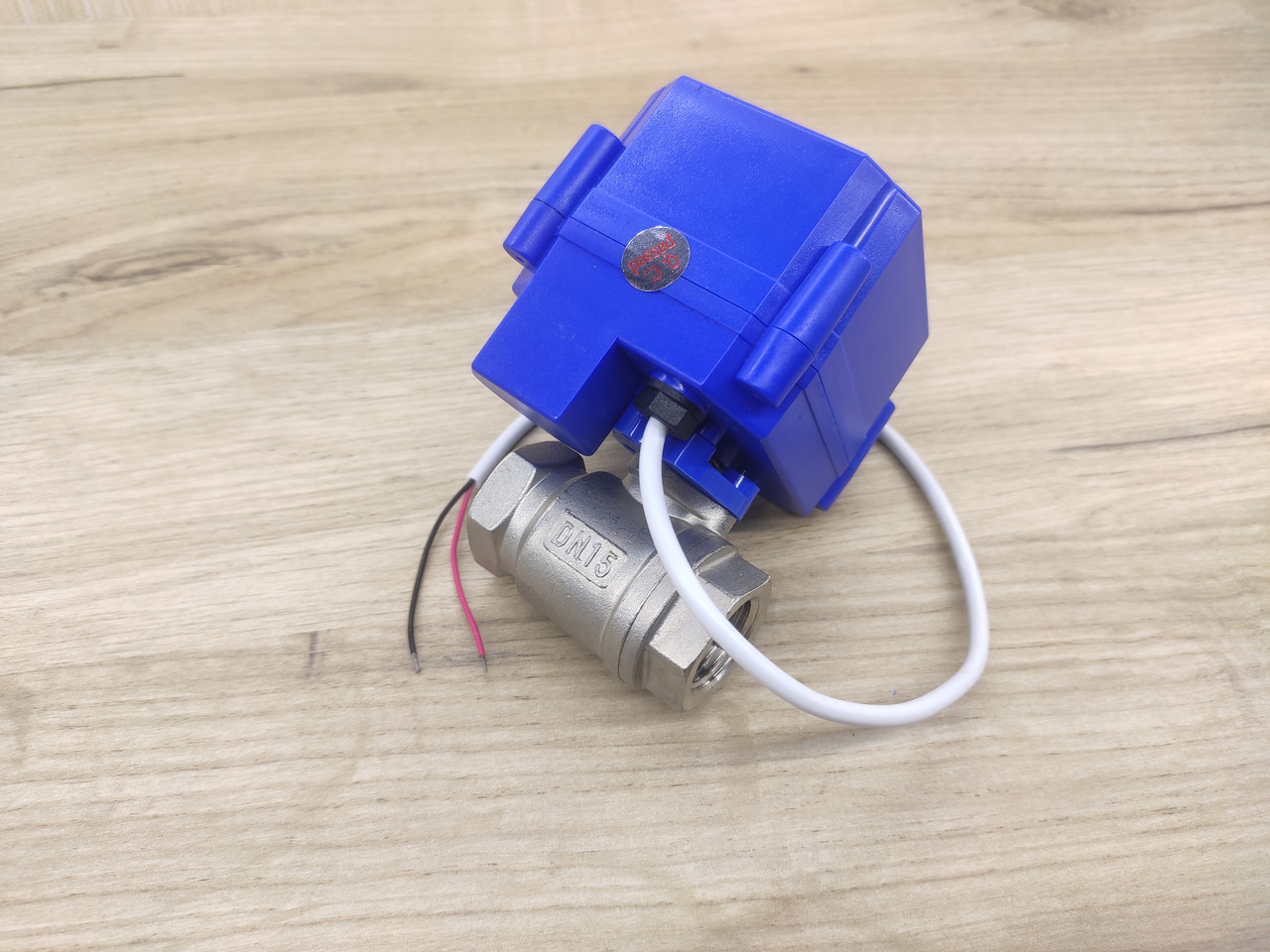 Кран кульовий з електроприводом CWX CR04 DN15 9 — 24 В неіржавка сталь із ручкою, фото 1