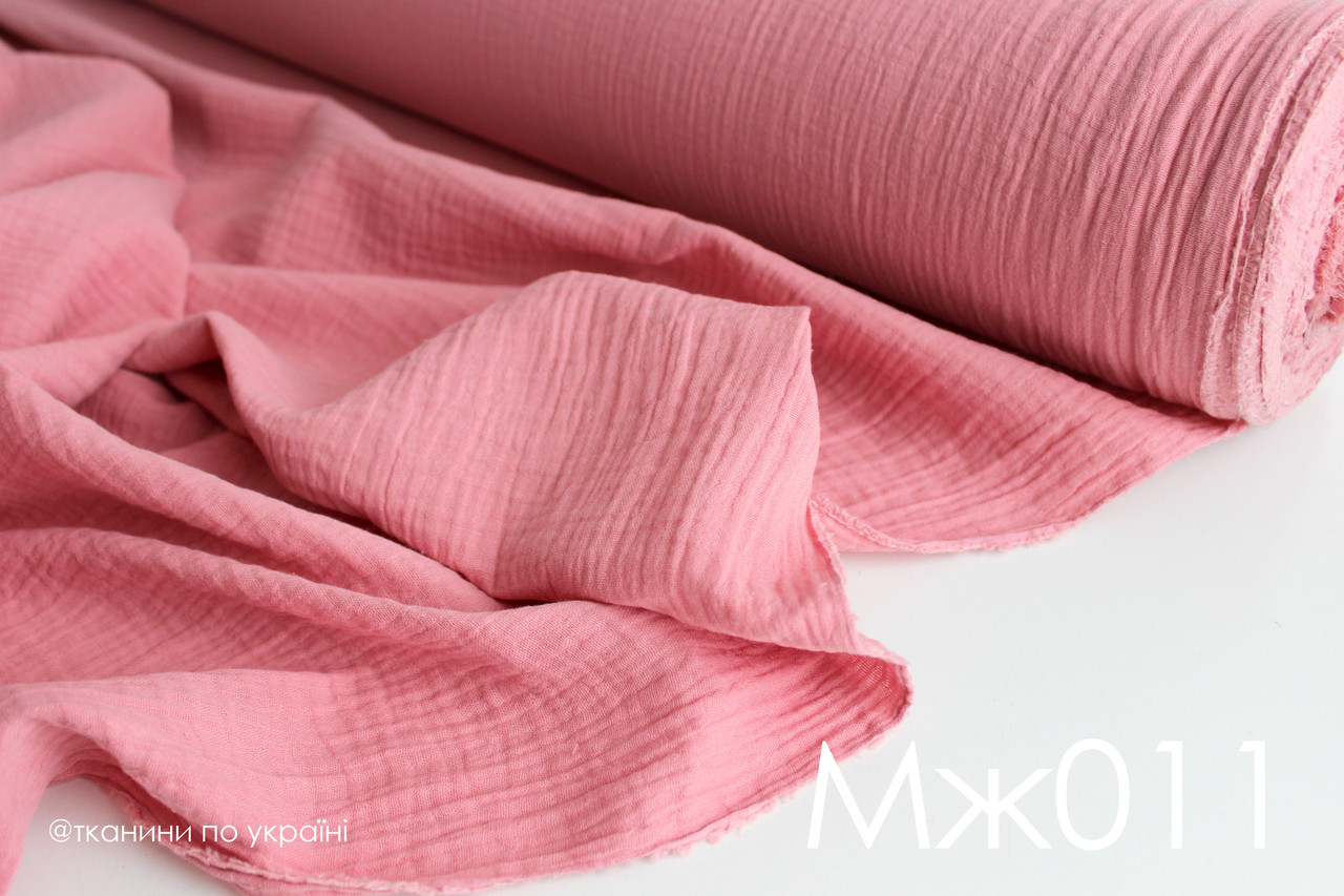 Тканина Муслін жатка чайна троянда