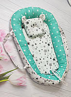 Детский кокон / гнездышко / позиционер для новорожденных малышей с ортопедической подушкой