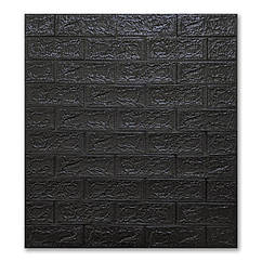 Самоклеючі 3d панелі на стіну під чорну цеглу 700х770х5мм - 1 шт