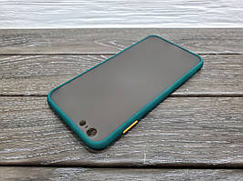 Протиударний матовий чохол для iPhone 6 6s Plus зелений бампер