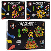 Магнітний конструктор AQ-755-1 3 різновиди 60-62 деталі