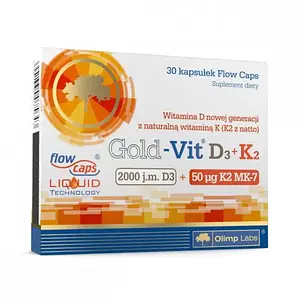 Вітамін Д3 та К2 Olimp Labs Gold-Vit D3 + K2 (2000 IU/50 µg) 30 caps
