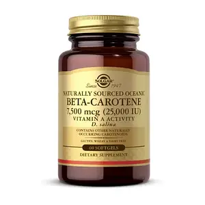 Бета Каротин (Вітамін А) Solgar Beta-Carotene 7500 mcg (25000 IU) 60 softgels