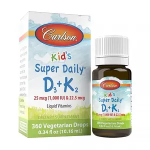 Вітаміни для дітей Carlson Labs Kid's Super Daily D3 + K2 10,16 ml