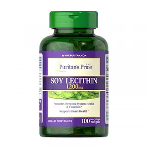 Соєвий лецитин Puritan's Pride Soy Lecithin 1200 mg 100 softgels