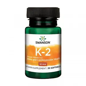 Вітамін К2 Swanson K2 50 mcg 30 sgels