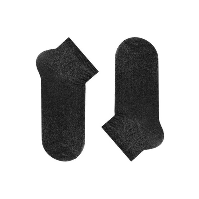 Шкарпетки люрексові короткі SOX чорного кольору, фото 1