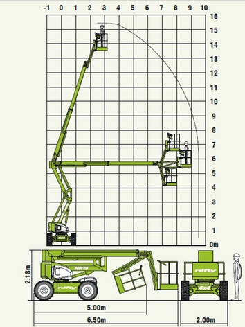 Продам колінчастий підіймач Niftylift HR15N — колінчаста вишка самохідна SP45 4x4, фото 2