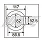Головка для ступичной гайки 3/4" 86,5 x 52,5, Ø82 (BPW-16T) JTC 7887, фото 2
