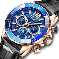 Чоловічі наручні годинники кварцові Lige Leader, фото 2