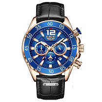 Чоловічі наручні годинники кварцові Lige Leader, фото 3