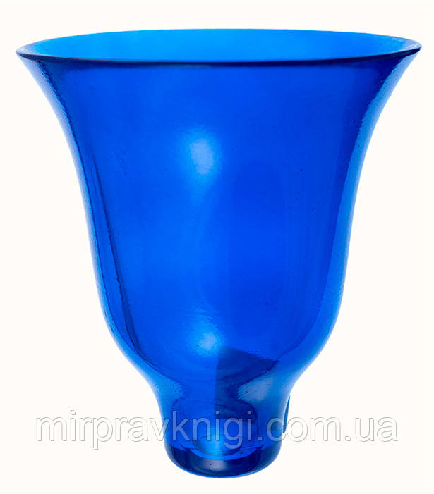 Склянка СОФРІНО для лампад синій із конусом, об'єм 180 мл. Скло, забарвлення, гладкий. № 5 гл.