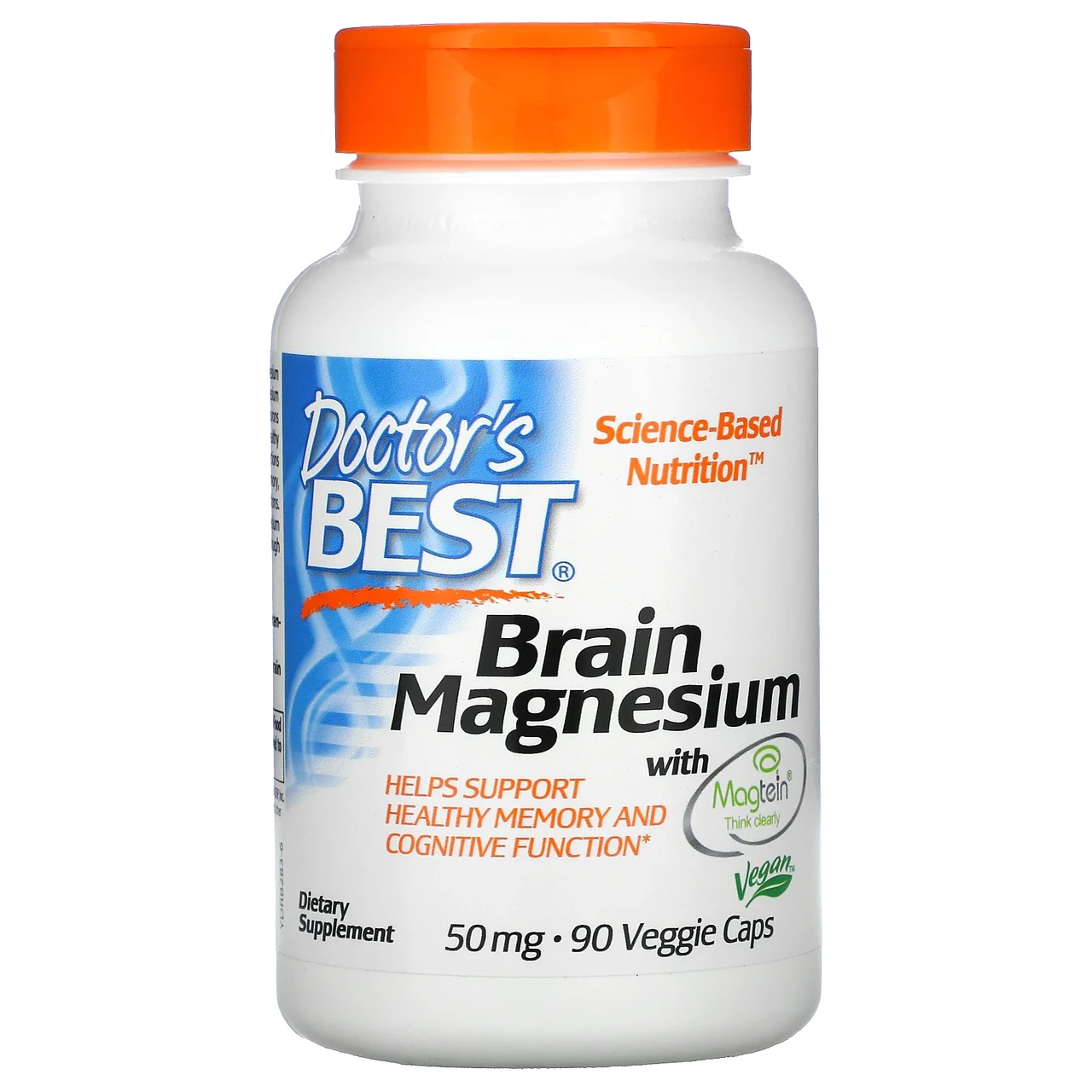 Doctor's Best, Магний L-треонат для здоровья мозга с Magtein, Brain Magnesium, 90 капсул - фото 1 - id-p1429092415