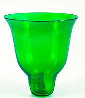 Склянка СОФРІНО для лампад зелений із конусом, об'єм 200 мл. Скло, забарвлення, гладкий. № 5 гл.