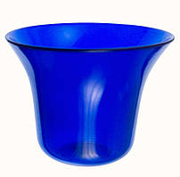 Склянка СОФРІНО для лампад синій без конуса, об'єм 250 мл. Скло, забарвлення, гладкий. № 14 гл.