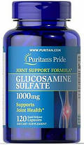 Глюкозамін сульфат Puritan's Pride Glucosamine Sulfate 1000 mg 120 таб для суглобів і зв'язок, фото 3