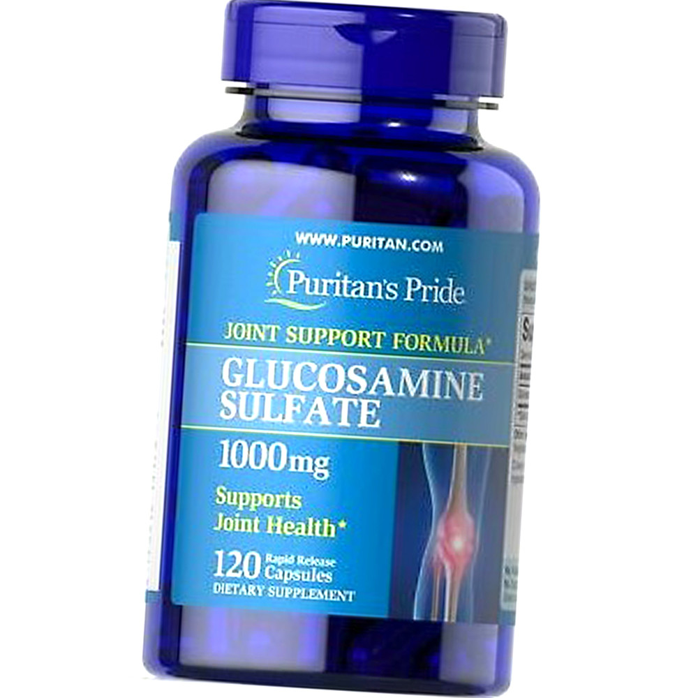 Глюкозамін сульфат Puritan's Pride Glucosamine Sulfate 1000 mg 120 таб для суглобів і зв'язок