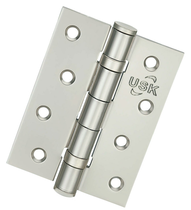 Дверна петля універсальна USK 4"*3"*2.5-2BB Нікель, фото 1