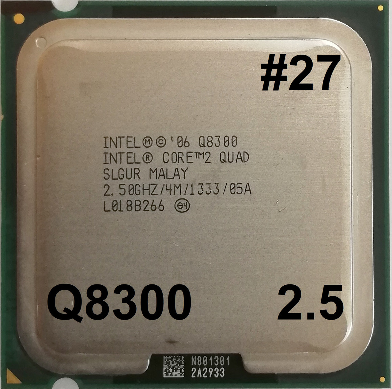 Процесор ЛОТ#27 Intel Core 2 Quad Q8300 R0 SLGUR 2.5GHz 4M Cache 1333 MHz FSB Socket 775 Б/У