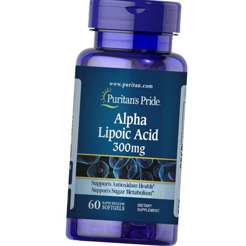 Альфа ліпоєва кислота Puritan's Pride Alpha Lipoic Acid 300 mg 60 гел капсул