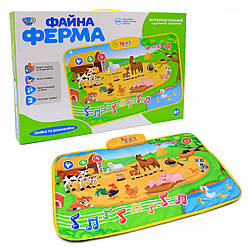 Інтерактивний музичний килимок «Файна ферма», Limo toy, українська мова, 6 міс., 73*54*1 см, (M3455)