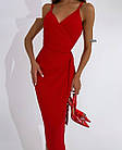 Плаття літнє жіноче 425 (42-44; 44-46) (моко, червоний, гірчиця, фісташка, беж, чорний, білий, рожевий) СП, фото 3