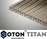 Поликарбонат сотовый Soton Titan 16мм Бронза