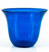 Склянка СОФРІНО для лампад синій без конуса, об'єм 200 мл. Скло, забарвлення, гладкий. № 4 гл.