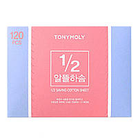 Тонкие ватные диски Tony Moly 1/2 Saving Cotton Sheet 120 шт